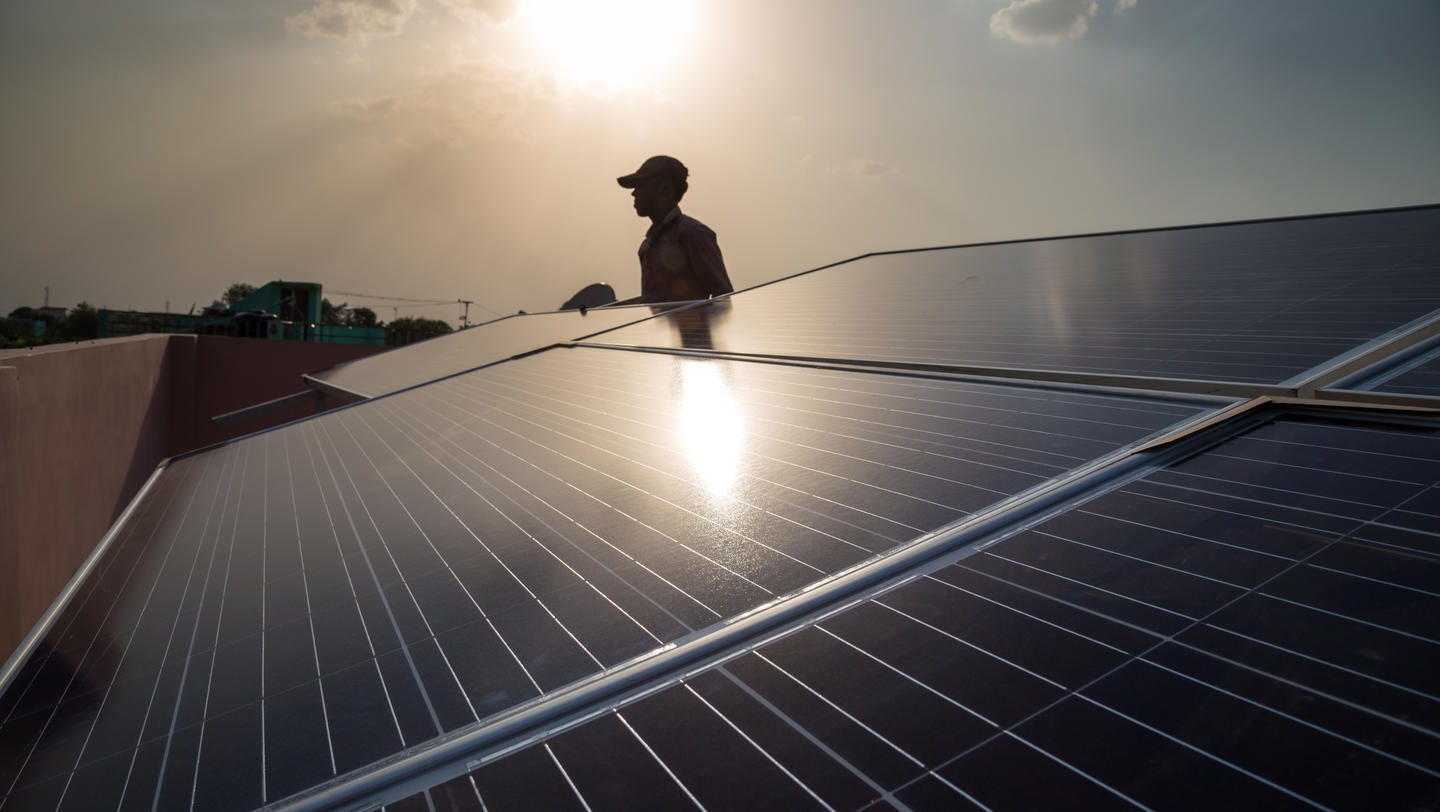 Solar panel installation