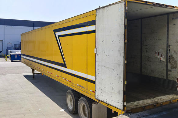 a truck prepares for loading