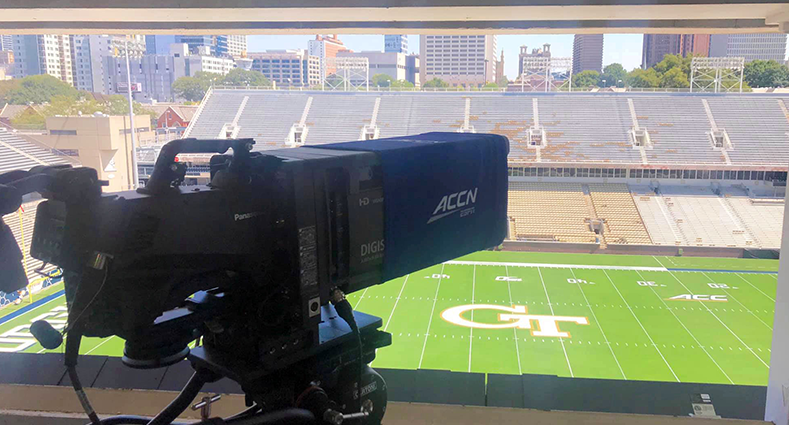 Georgia tech atheltic association college football AK-HC5000 broadcast streaming camera fiber optic AK-HC5000 live transmission